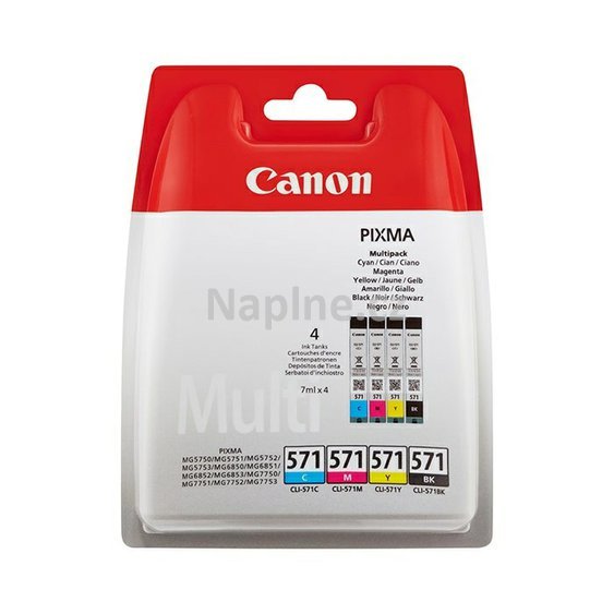 Sada originálních cartridgí značky Canon CLI-571 černá + azurová + purpurová + žlutá. _1
