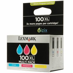 Cartridge Lexmark 14N0850 No.100XL originální azurová/purpurová/žlutá