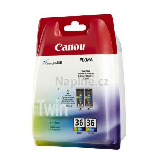 Twin Pack Cartridge Canon CLi-36 - color._1