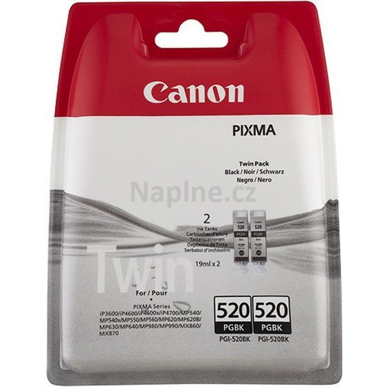 Twin Pack Cartridge Canon PGI-520Bk -black._1