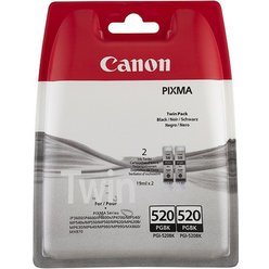Cartridge Canon double pack PGI-520BK - PGI520BK originální černá