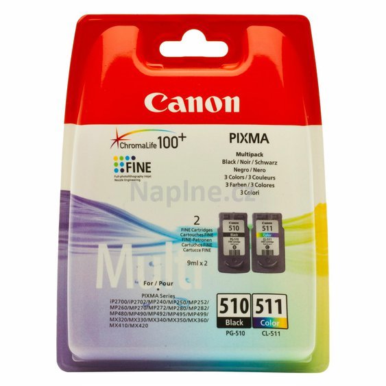 PG-510 black + CL-511 color multipack originálních kazet Canon 2970B010._1