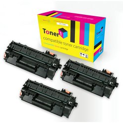 Multipack 3x toner HP 80A - CF280A kompatibilní černý Toner1
