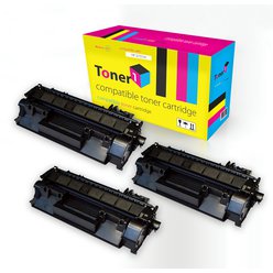 Multipack 3x toner HP 53A - Q7553A kompatibilní černý Toner1