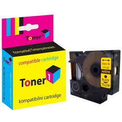Páska DYMO S0720580 Black/Yellow 12mm x 7m kompatibilní Toner1