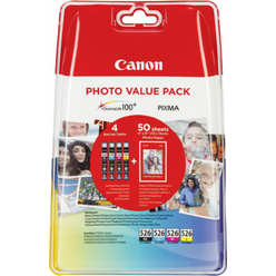 Cartridge Canon CLI-526BCMY - CLI526BCMY originální černá/azurová/purpurová/žlutá