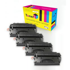 Multipack 4x toner HP 80X - CF280X kompatibilní černý Toner1