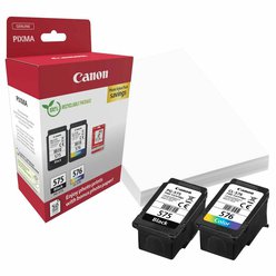 Sada Canon PG-575 + CL-576 originální černá a barevná + fotopapíry 10x15