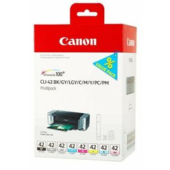 8x cartridge Canon CLI-42 - 6384B010 originální BK/C/M/Y/GY/LGY/PC/PM