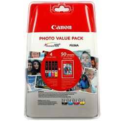 Cartridge Canon CLI-551XLCMYBK - CLI551XLCMYBK originální černá/azurová/purpurová/žlutá