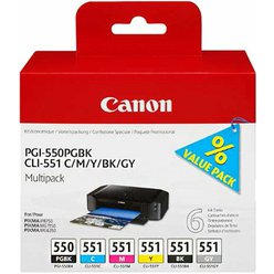Sada originálních náplní Canon 6496B005 - 2x black + cyan + magenta + yellow + grey