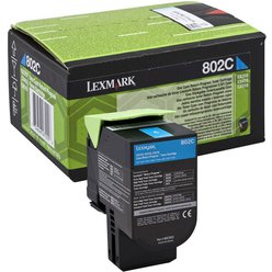 Toner Lexmark 80C20C0 originální azurový