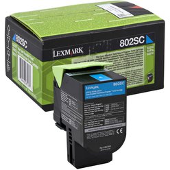 Toner Lexmark 80C2SC0 originální azurový