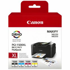 Originální cartridge Canon set 4 barev PGI-1500XL - black + cyan + magenta + yellow