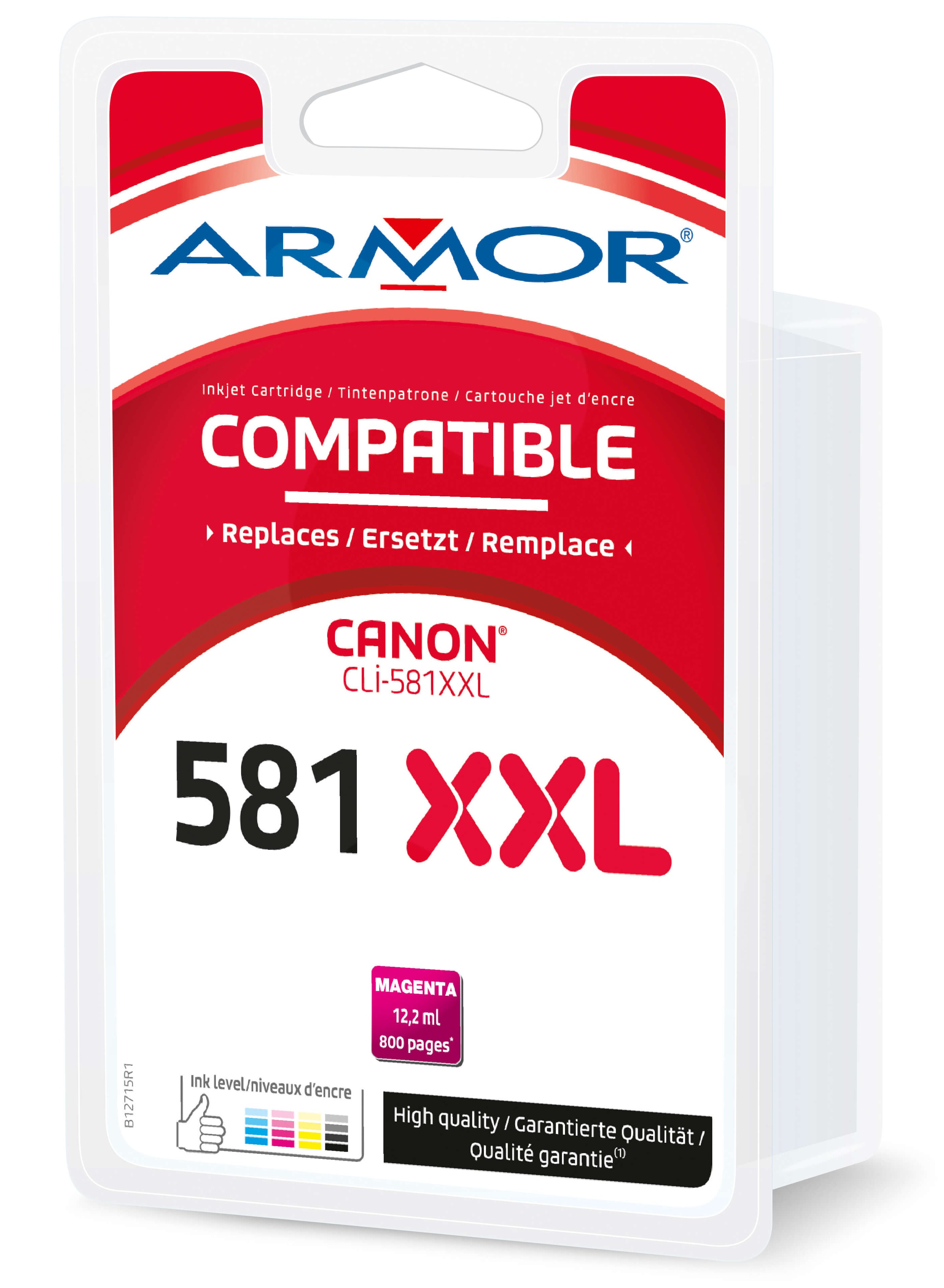 COMPATIBLE Canon 1998C005 / 581 XXL - Cartouche d'encre multi pack