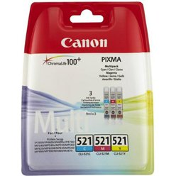 Cartridge Canon CLI-521CMY - CLI521CMY originální azurová/purpurová/žlutá