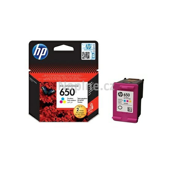 Originální inkoustová kazeta HP No.650 označení CZ102AE - color._1