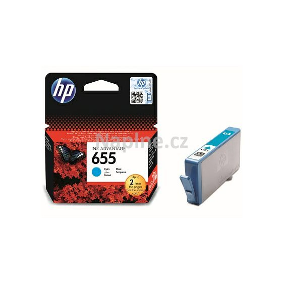 Originální inkoustová kazeta HP No.655 označení CZ110AE - cyan._1