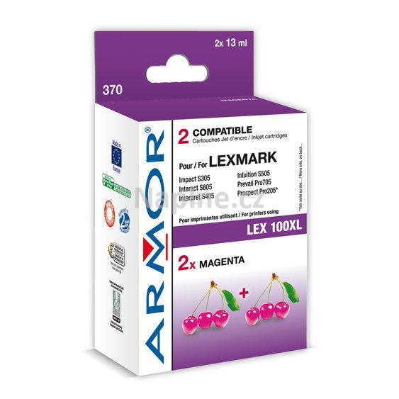 ARMOR kompatibilní inkoustová cartridge s LEXMARK označení 14N1070E - magenta._1