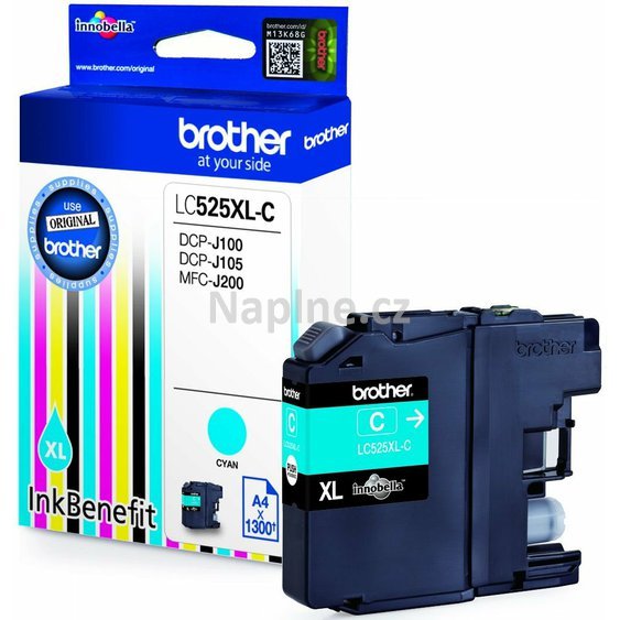 Originální cartridge BROTHER označení LC525XLC - cyan_1