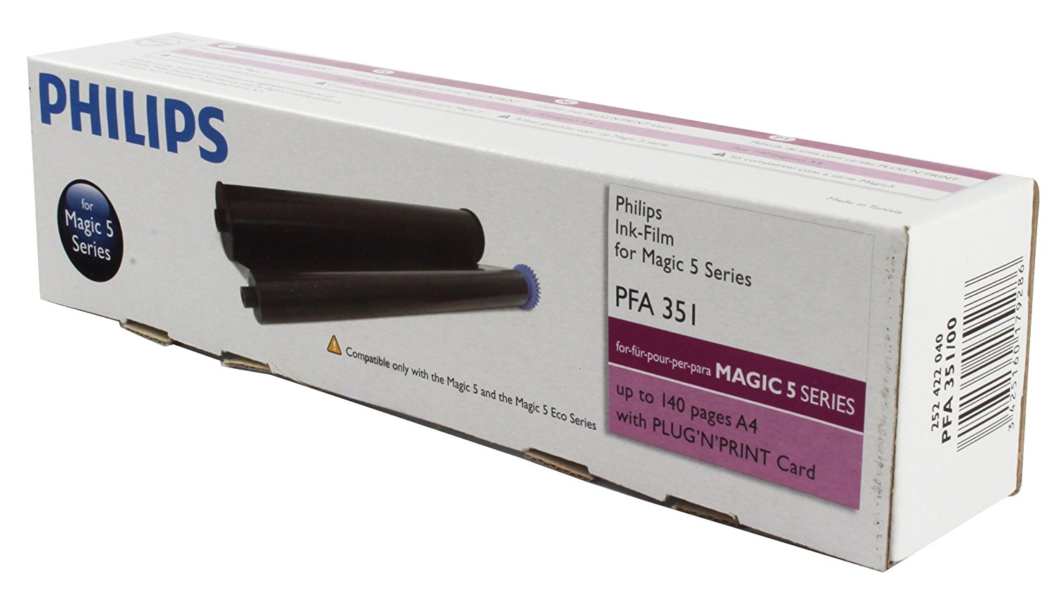 Thermo-Transfer-Rolle Inkfilm für Philips Magic 5 BASIC DECT ECO VOICE PFA-351 Thermo-Transfer-Rolle Inkfilm für Philips Magic 5 BASIC DECT ECO VOICE PFA-351