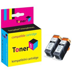 Cartridge Canon 2x PGI-5BK - PGI5BK kompatibilní černá Toner1