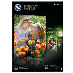 Lesklé fotografické papíry společnosti HP 200g/m2 formát A4 25Ks