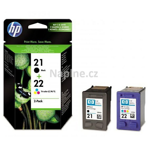 Originální cartridge HP 21+22 - black + color._1