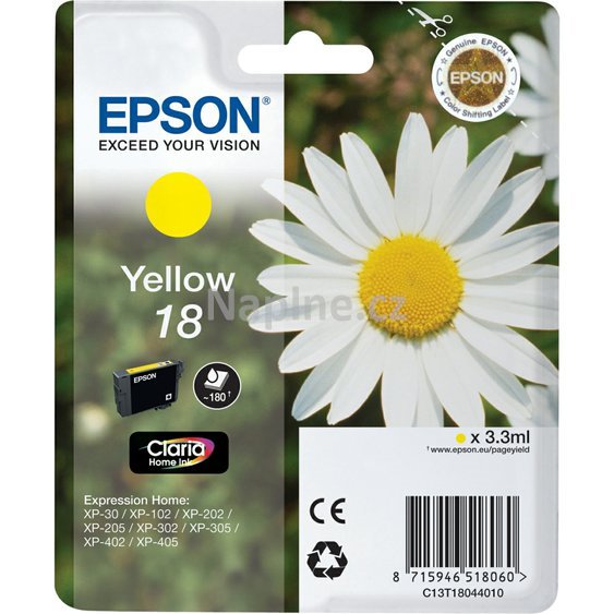 Originální cartridge EPSON označení T180440 - žlutá._1