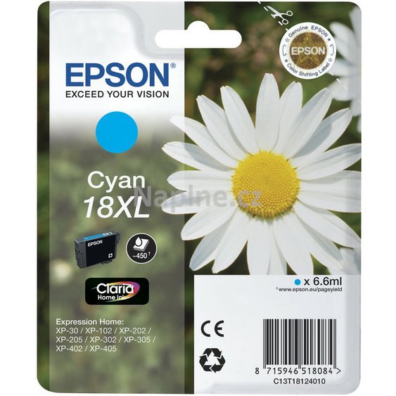 Originální cartridge EPSON označení T181240 - azurová._1