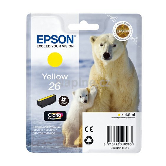 Originální cartridge EPSON označení T261440 - žlutá._1