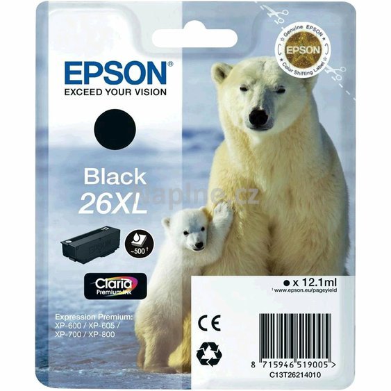 Originální cartridge EPSON označení T262140 - černá._1