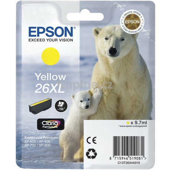 Originální cartridge EPSON označení T263440 - žlutá._1