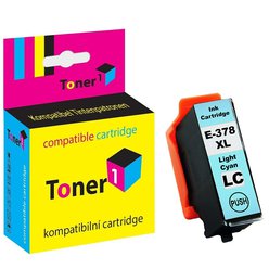 Cartridge Epson T379540 XL - C13T37954010 kompatibilní světle azurový Toner1